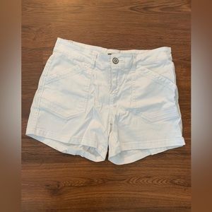 High waist white jean/cargo shorts